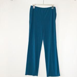 Antthony Original Elastic Waist Pull On Pants Peacock Color Petite Medium
